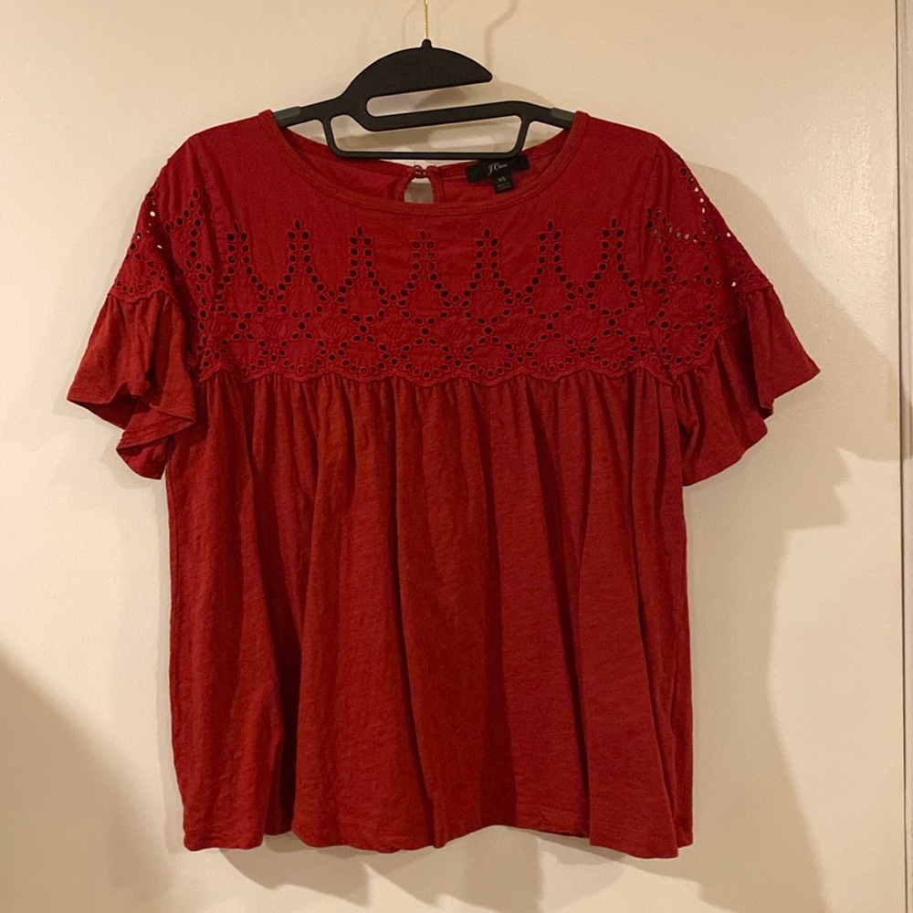 J. Crew Eyelet T Shirt